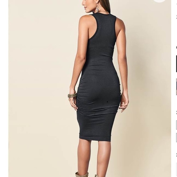 Venus Ruched Bodycon Midi Dress - Picture 3 of 15